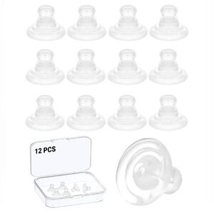 New! 12 Pack Clear Silicone Earring Backs